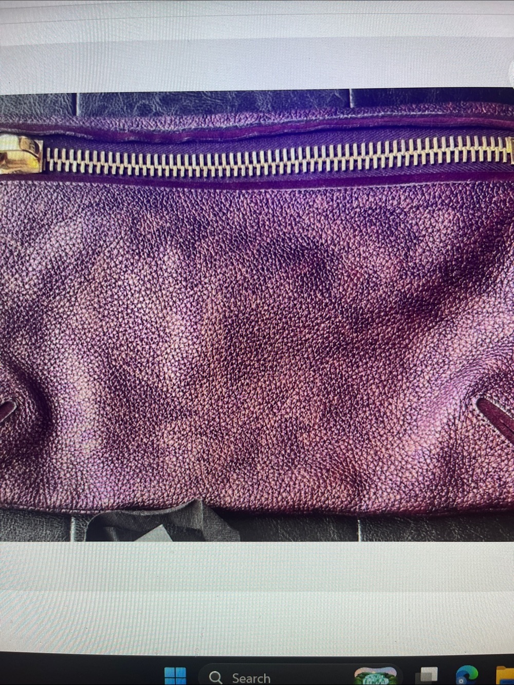 Devi Kroell Womens Ballast Clutch Violet $990 Retail Lambskin & Calf Brass